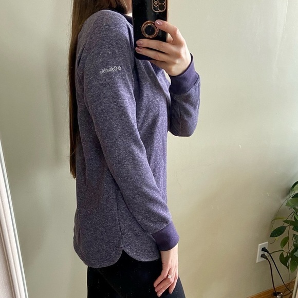Columbia Cowl Neck Pullover Size Medium Purple Heather - Picture 5 of 15